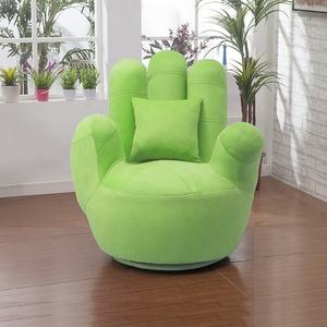 تصميم إبداعي من GEDO لغرفة المعيشة وغرفة النوم، أريكة خماسية الأصابع، كرسي استرخاء فردي من المخمل على شكل كف اليد مع وسادة - Product Image 1