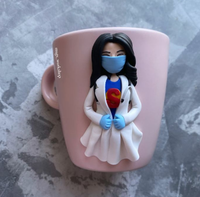 Mug cadeau en argile polymère Doctoress, mug fait main, mug en céramique, mug cadeau