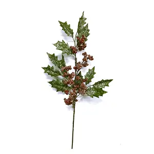 크리스마스 장식을 위한 도매 인공 노퍽 잎 가지 부드러운 PE 소나무 바늘 잎 포도 나무 가짜 크리스마스 픽