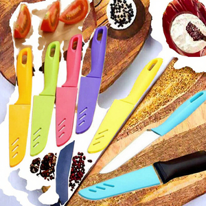 Ensemble de couteaux à désosser Sunshine à bas <span class=keywords><strong>prix</strong></span> <span class=keywords><strong>couteau</strong></span> de boucher en acier inoxydable avec manche en bois couvercle en PP pour éplucher les fruits quantité minimale de commande les plus aiguisés 6 pièces - Product Image 3