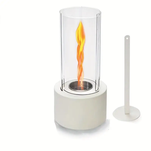 Cheminée au <span class=keywords><strong>bio</strong></span>éthanol de table rotative à 360°, foyer portable sans fumée en acier inoxydable <span class=keywords><strong>pour</strong></span> salon moderne, certifié CE - Product Image 2