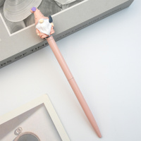 Lot en gros de stylos à bille en métal avec capuchon en forme de poupée Tomte suédoise 3D, logo personnalisé, pour cadeaux de fête de Noël