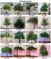 Arbre artificiel vert grand et lisse pour la décoration de fond de mariage, 10 pieds, grand ficus vert, décoration intérieure et extérieure