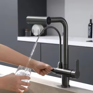 <span class=keywords><strong>Mitigeur</strong></span> moderne à <span class=keywords><strong>double</strong></span> poignée en acier inoxydable 304 Robinet d'évier Robinet d'eau potable Robinet de cuisine extractible Filtre de robinet - Product Image 3