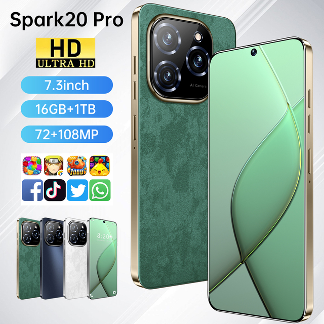 Tecno Spark 20 Pro 4g 5g Android 14.0 Unlocked Smartphone Camera Cellphone Mobile Phone