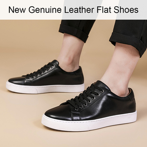 <span class=keywords><strong>Chaussures</strong></span> de marche sportives en cuir véritable à lacets pour hommes, design classique, <span class=keywords><strong>chaussures</strong></span> décontractées pour hommes, <span class=keywords><strong>chaussures</strong></span> de bureau et de soirée pour hommes - Product Image 3
