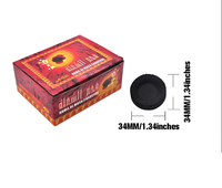 Pastilles de Charbon Rondes à Allumage Rapide 33 mm pour Chicha Moderne, Encens Arabe, Brûleur à Résine et Charbon à Combustion Instantanée