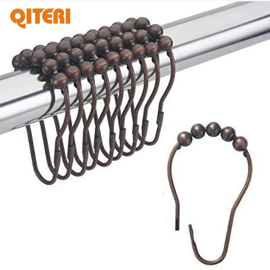 Beads Colors Baseball Antique American Household Products Bathroom Zinc Alloy Shower Curtain Hook