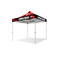 Tente renforcée imperméable 13x13 pieds, logo personnalisé, portable, pop-up, résistante aux UV, auvent extérieur, gazebo pour salon professionnel