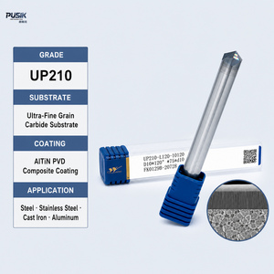 TiAIN-beschichteter Hartmetall-Fasenfräser <span class=keywords><strong>UP210</strong></span> D10 120 Grad V-Nut-Fräser für Gusseisen - Product Image 4