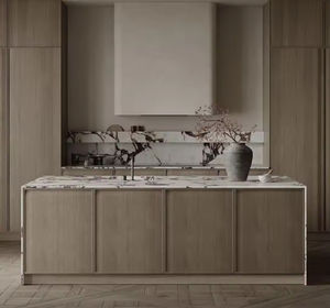 خزائن مطبخ نمطية بالجملة من فيرمونت، تصميم خزائن مطبخ حديثة جاهزة للتجميع، خزائن خشبية للمطبخ من الشركة المصنعة - Product Image 5