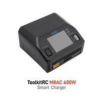 Cargador/Descargador Inteligente de Baterías Lipo ToolkitRC M8AC para Baterías LiHV Lipo de 1-8S, PD 65W, Piezas para Modelos FPV y Automóviles