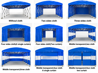 Auvent rétractable en bâche PVC avec structure en acier galvanisé, tente mobile pour entrepôt, restaurant, événements sportifs et extérieurs