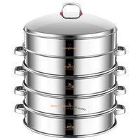 Grille de cuisson vapeur multifonctionnelle en acier inoxydable Zhongzhi, grande capacité, de qualité commerciale, surdimensionnée, à plusieurs niveaux, pour couvercles de casseroles