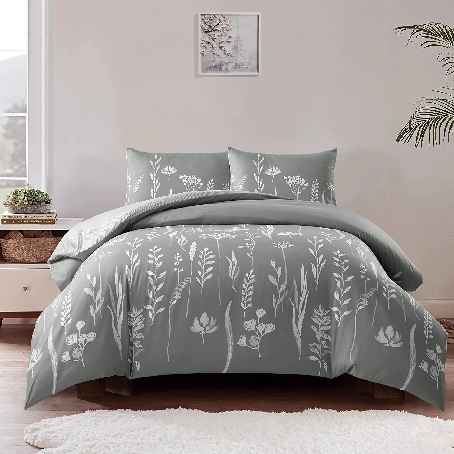 Flower in ấn thân thiện với da Khăn trải giường Cotton bé cot bedding Set Duvet cover Set bộ đồ giường