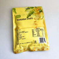 Op maat gemaakte 3-zijdig gesealde aluminiumfolie zakjes met venster en hitteverzegeling, Mylar zakken voor bananenchips, gedroogd fruit en snacks.