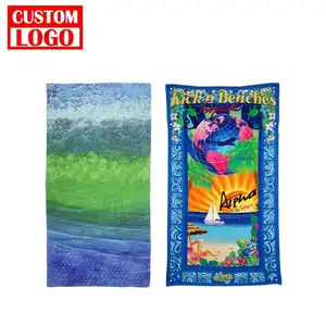 Serviettes de plage légères avec impression personnalisée de logo pour la promotion