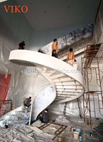 VIKO Code de construction garde-corps en verre trempé escalier moderne en acier escalier incurvé