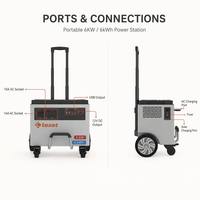 Générateur solaire 6KW LiFePO4, station de stockage d'énergie portable pour l'alimentation d'urgence des véhicules électriques, éclairage mobile industriel