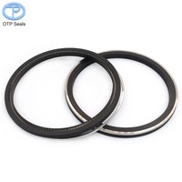 Sello Combinado con Resorte en V, Relleno de Carbono, PTFE, Carcasa de Acero Inoxidable, Anillo de Sellado Compacto de Baja Fricción, Hidráulico