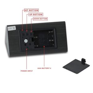 Khuyến Mại Kỹ Thuật Số Bảng Gỗ Đồng Hồ Reloj Tam Giác LED Bằng Gỗ Báo Động Kỹ Thuật Số Bàn Đồng Hồ - Product Image 3