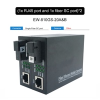 Convertisseur de média fibre optique Gigabit Ethernet monomode RJ-45 10/100/1000M Fast Ethernet