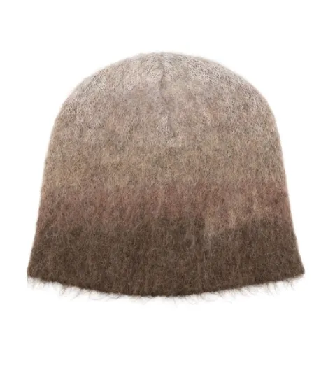 Bonnet d'hiver en mohair à logo graphique personnalisé Streetwear Bonnet unisexe en mohair tricoté en tissu mohair