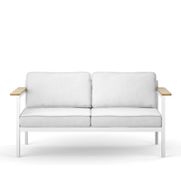 Ensemble de salle à manger avec cadre en aluminium - Chaises et table de patio tissées imperméables, mobilier de conversation de jardin d'extérieur