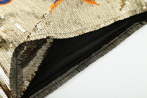 Giacche Personalizzate con Paillettes per Donne, Traspiranti, Stile Baseball, Asciugatura Rapida, Antibatteriche, per Squadra di Houston, in Spandex/Cotone - Product Image 6