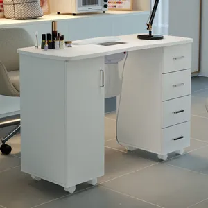 Table de manucure moderne avec collecteur de poussière et repose-poignet. Table de manucure professionnelle dans un salon de beauté. Mobilier de salon de beauté - Product Image 3