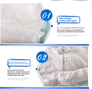 Pannolini per Adulti Unisex Ultra Spessi all'Ingrosso, Usa e Getta, Stampati, in Tessuto Non Tessuto, Morbidi, Traspiranti, con Prevenzione Perdite 3D, Giappone USA - Product Image 5