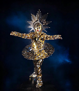 Traje <span class=keywords><strong>de</strong></span> Ballet <span class=keywords><strong>para</strong></span> Niña con Diadema, Falda <span class=keywords><strong>de</strong></span> Bloques <span class=keywords><strong>de</strong></span> Color, Atuendo <span class=keywords><strong>de</strong></span> Lujo <span class=keywords><strong>para</strong></span> Espectáculos y Presentaciones en Escenario - Product Image 4