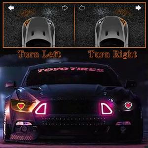 Anillo de Ojos de Ángel LED de Color de Ensueño de Último Diseño, 12 V, Control por Aplicación, Forma de Corazón, Accesorios de Iluminación para Automóviles WRGB - Product Image 6