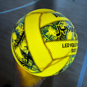 JYMINGDE Ballon <span class=keywords><strong>de</strong></span> <span class=keywords><strong>volley</strong></span>-<span class=keywords><strong>ball</strong></span> à mailles souples LED rechargeable Taille 5 Lumineux dans le noir Ballon <span class=keywords><strong>de</strong></span> <span class=keywords><strong>volley</strong></span>-<span class=keywords><strong>ball</strong></span> - Product Image 6
