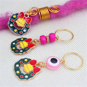 Joyería Dirty Braid, Pendientes de Aleación con Colgante de Campana Navideña Dorada con Diamantes Vintage, Anillo para el Cabello, Pasador para el Cabello, con Efecto de Goteo de Aceite para Mujer - Product Image 2