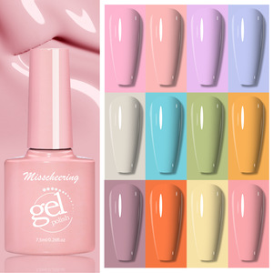 Suministros de <span class=keywords><strong>uñas</strong></span> personalizados únicos estándar profesional 12 colores <span class=keywords><strong>Pastel</strong></span> Gel Polish Collection Set Gel Nail Polish - Product Image 4