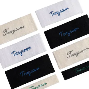 Etiquetas tecidas personalizadas para roupas Etiquetas de roupas tecidas para roupas de marca