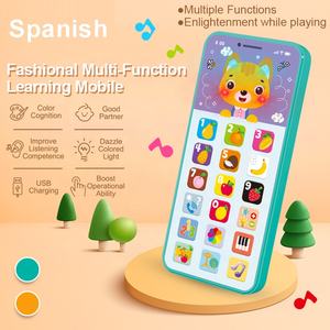 Juguete multifunción <span class=keywords><strong>para</strong></span> teléfono inteligente <span class=keywords><strong>para</strong></span> niños pequeños, aprendizaje de español, móvil, educativo temprano, recargable, electrónico, aprendizaje, juguete <span class=keywords><strong>para</strong></span> teléfono móvil - Product Image 2