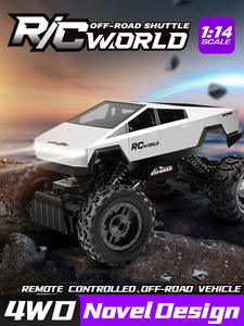 YYRC nuevo 2,4 1:14 escala Cybertruck modelo 4WD todoterreno escalada Control remoto coche Ghz rueda <span class=keywords><strong>grande</strong></span> RC camiones niños regalos - Product Image 5