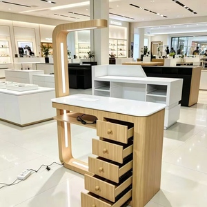 Table de manucure individuelle en bois avec aspirateur intégré, simple et économique, pour salon de manucure, avec rangement - Product Image 1