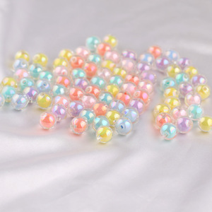 Cuentas redondas acrílicas de 8 mm con revestimiento UV, cuentas sueltas coloridas para hacer pulseras, suministros para hacer joyería DIY - Product Image 4