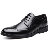 Chaussures plates en cuir PU pour hommes, style business, à bout pointu, à lacets, pour occasions formelles, loisirs, mariage, mocassins, taille 45 46 47