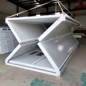 Maison conteneur pliante contemporaine Pack plat Structure extérieure modulaire faite en acier Panneau sandwich en bois Hôtels Centres commerciaux Autre - Product Image 1