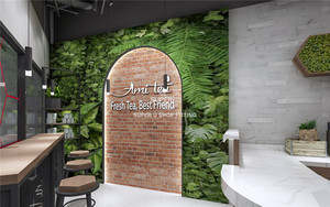 Decorazione in stile legno naturale Boba Tea <span class=keywords><strong>Shop</strong></span> negozio di legno personalizzato bancone mobili Bubble Tea <span class=keywords><strong>Shop</strong></span> Interior Design per tè al latte - Product Image 4