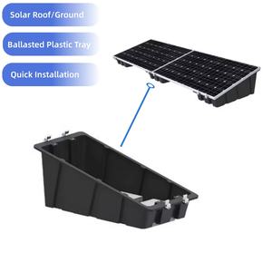 Plateau de montage <span class=keywords><strong>solaire</strong></span> lesté en plastique résistant au vieillissement et aux UV en polypropylène pour le montage de panneaux photovoltaïques sur toiture et au sol - Product Image 1