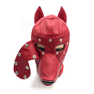 Venta caliente transfronteriza SM Sex Love Prop Juguetes sexuales de cuero Bondage Pullover Dog Head Cover Sex Gear para hombres y mujeres Face Shields - Product Image 6