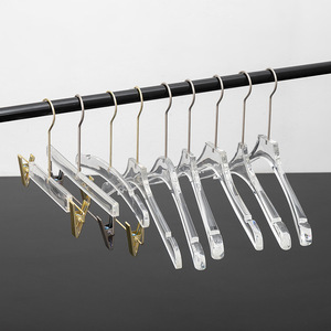 Alta qualità chiara plastica acrilica di <span class=keywords><strong>lusso</strong></span> appendiabiti personalizzati per l'installazione di cappotti a livello singolo con Logo uso bagno guardaroba - Product Image 6