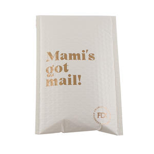 Sobres acolchados para ropa, sobres de crema ecológico de alta resistencia con logotipo dorado, color marfil - Product Image 4