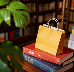 Bolsas de Papel Reciclable de Alta Resistencia con Logotipo Personalizado, Asas de Cinta, para Librerías y Bibliotecas - Product Image 6