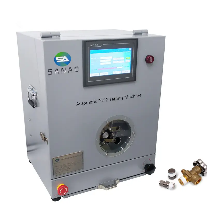 SA-PT950 Automatique PTFE Taping Machine fil cône mixte emballage PTFE bande machine